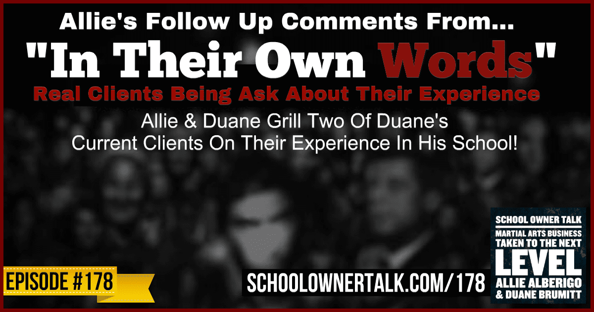 Allie’s Thoughts On The “In Their Own Words” Podcast – Episode #178